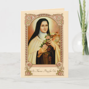 Carte Sainte Thérèse, petite fleur de Jésus