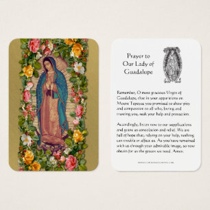 Carte Sainte Vierge de Guadalupe Prière