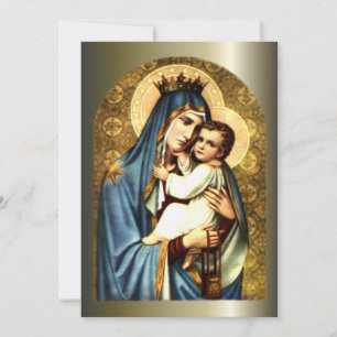 Carte Sainte Vierge Marie et Enfant Jésus