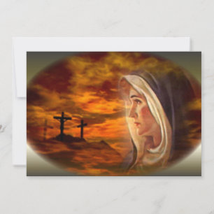 Carte Sainte Vierge Marie et les Trois Croix