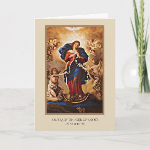 Carte Sainte Vierge Marie Notre-Dame Désemparée de noeud