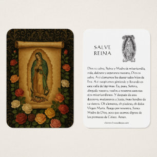 Carte Sainte Vierge Marie Salve Reina Prière Espag