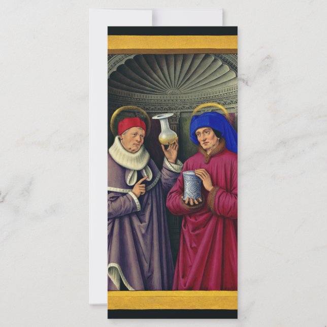 Carte Saints Cosmas et Damian par Jean Bourdichon (Devant)