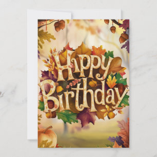 Carte Saison Chaude Automne automne Bonne Anniversaire