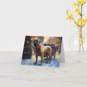 Carte Saison de Noël de Bullmastiff