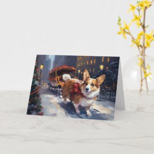 Carte Saison de Noël de Corgi