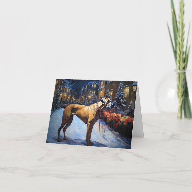 Carte Saison de Noël de Rhodesian Ridgeback (Devant)