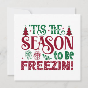 Carte Saison d'être congeler Funny Winter Snowman