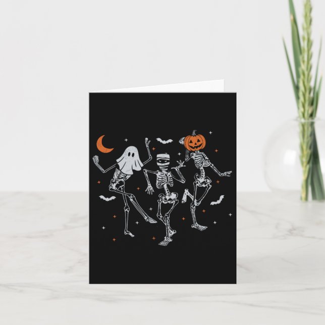 Carte Saison Éffrayante de Dancing Skeleton (Devant)