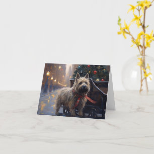 Carte Saison Festive de Noël à Cairn Terrier