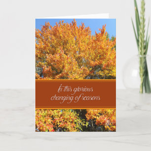Carte Saison glorieuse de Thanksgiving