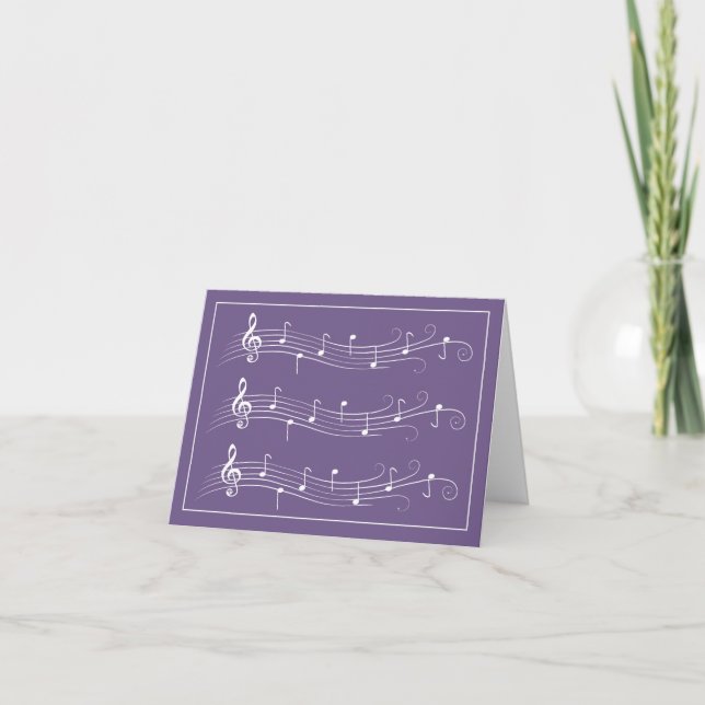 Carte Saison musicale du White Scrolled Music on Purple  (Devant)