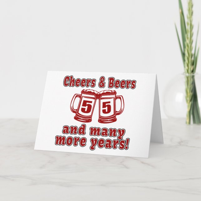 Carte Salades Et Bières 55 Designs Anniversaires (Devant)