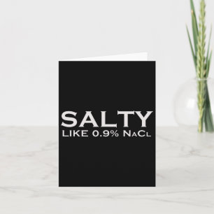 Carte Salé Comme Saline Normale 0,9 Nacl Infirmière Médi