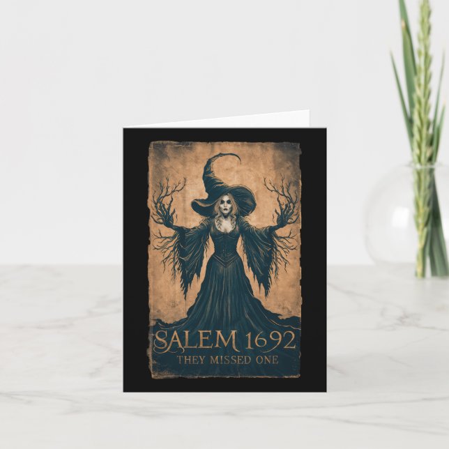 Carte Salem 1692 Ils en ont raté un Halloween Féministe  (Devant)
