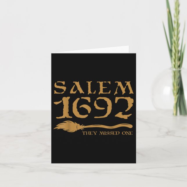 Carte Salem 1692 Ils Ont Manqué Une Sorcière Halloween 3 (Devant)