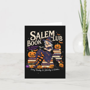 Carte Salem Witch Book Club Halloween Lecture Livre Love