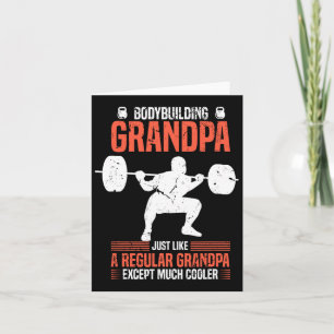 Carte Salle de gym Bodybuilding Grand-père Fitne Grand-p