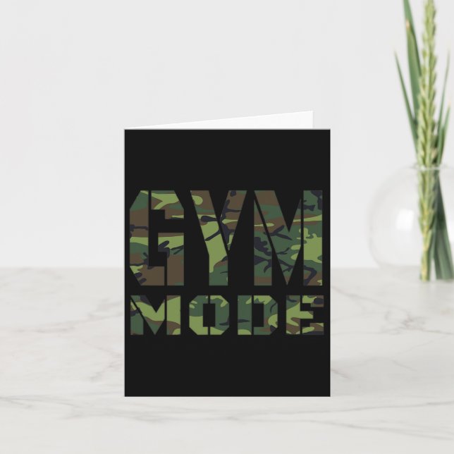 Carte Salle de gym Fitness Bodybuilding Camouflage Poids (Devant)