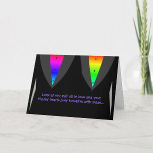 Carte Salles avec Coeur Aglow avec Fierté - Mariage gay