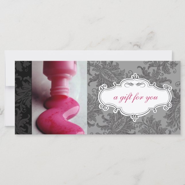 Carte Salon à ongles ou certificats cadeaux Spas de jour (Devant)
