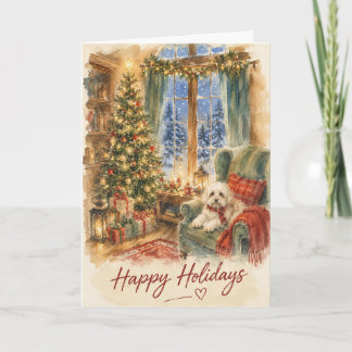 Carte Salon cosy Noël & Lumières de Noël Fêtes de fin d'