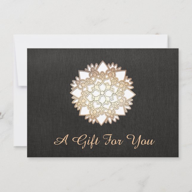 Carte Salon Lotus blanc et certificat cadeau Spa (Devant)