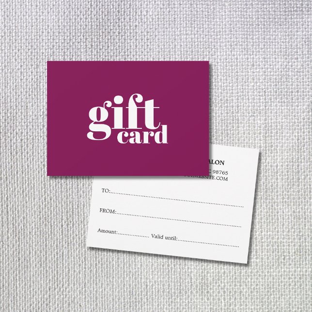 Carte Salon moderne élégant violet rouge (Créateur téléchargé)