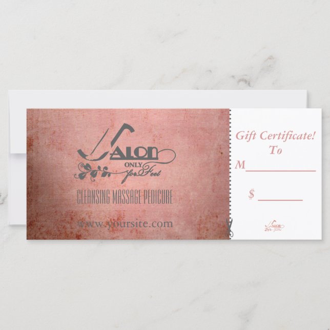 Carte SALON Pour Pieds - Certificat Cadeau/Carte Postale (Devant)