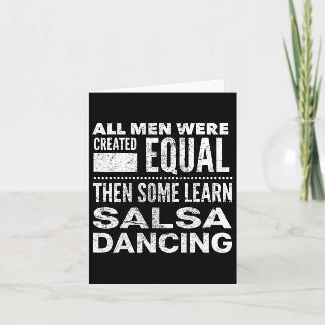 Carte Salsa Dancing Latin Lover Dancers Fun Statement Al (Devant)