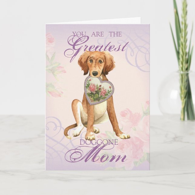 Carte Saluki Heart Mom (Devant)