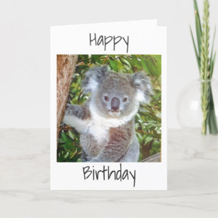 CARTE "SALUT D'ANNIVERSAIRE DE KOALA"