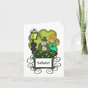 Carte Salut ! Salutations en italien pour la Saint Patri