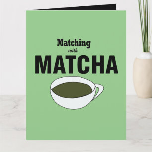 Carte Salutation au thé vert Matcha