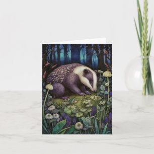 Carte Salutation Badger de minuit