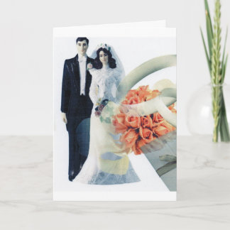 Carte Salutation Card-Mariage Félicitations