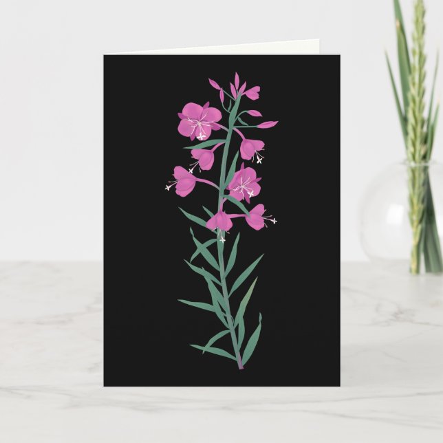 Carte Salutation/carte pour notes de Fireweed (Devant)