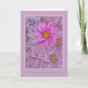 Carte Salutation d'anniversaire de la fille avec Gerbera