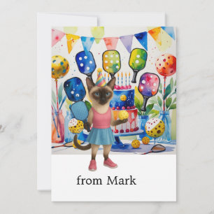Carte Salutation d'anniversaire de Pickleball