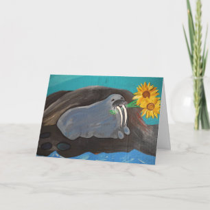 Carte Salutation d'anniversaire de Walrus