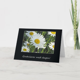 Carte Salutation d'anniversaire en norvégien