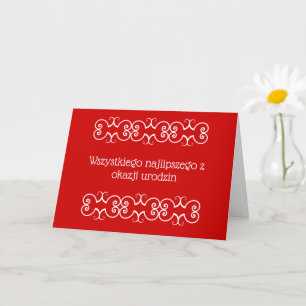 Carte Salutation d'anniversaire en Pologne