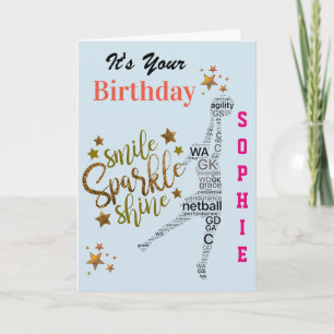 Carte Salutation d'anniversaire personnalisée de Netball
