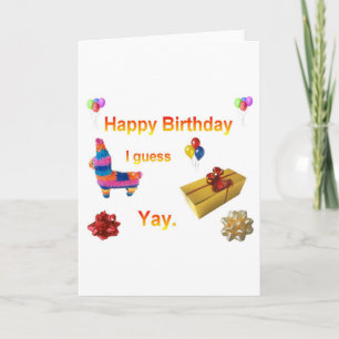 Carte Salutation d'anniversaire sarcastique