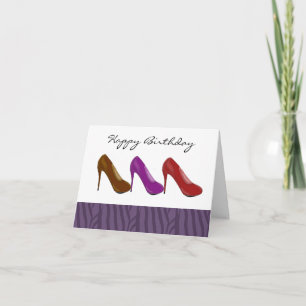 Carte Salutation d'anniversaire stylish High Heel