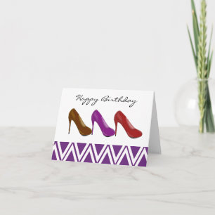 Carte Salutation d'anniversaire stylish High Heel
