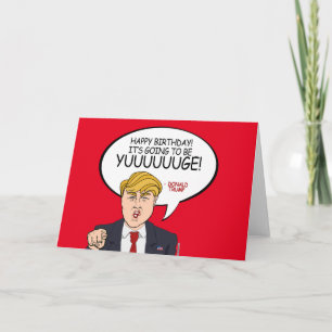 Carte Salutation de Donald Trump - Joyeux anniversaire -
