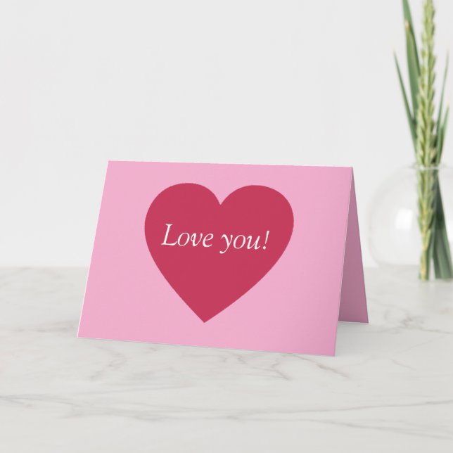 Carte Salutation de la journée Valentines (Devant)