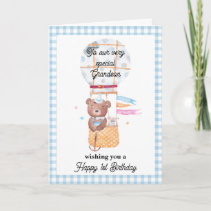 Carte Salutation de l'ours en peluche d'anniversaire de 