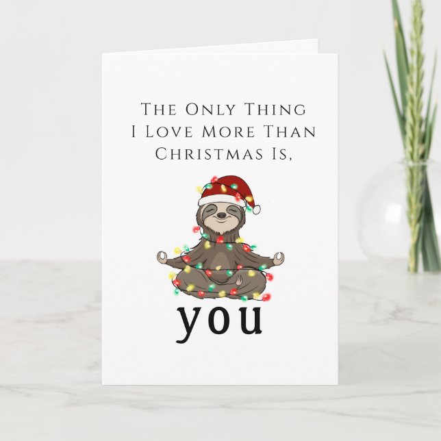 Carte Salutation de Noël Je veux que tu sois heureuse ca (Devant)